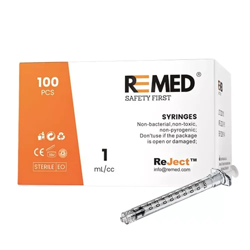 100 x ReMed Disposable Syringes with Luer Lock